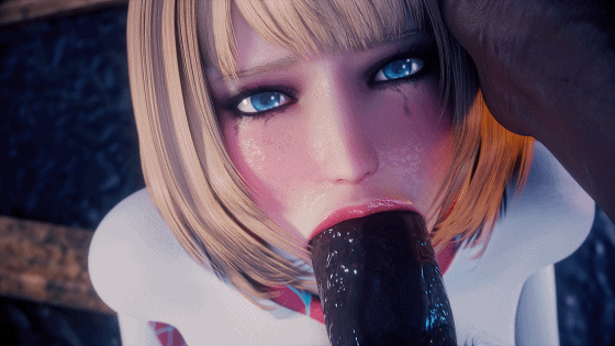 [3D/无修/CV] bouquetman 3月新作:格温+玛莉卡+女天狗 极品性感女神顶级劲爆身材黑色巨根爆肏中出 [2.3G]-6.gif