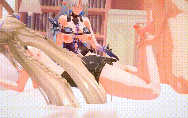 [MMD]sleeping 4月6鸣潮 双飞卡提希娅和芙露德莉斯 1080p 有CV[308m/U迅]-5.gif