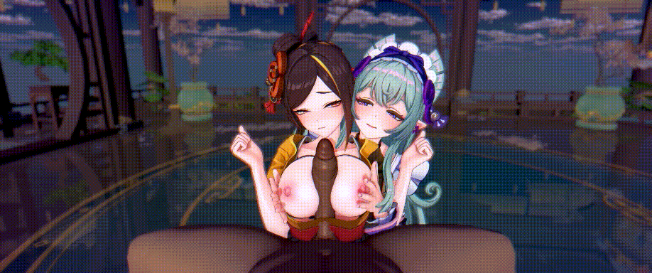 [MMD]runhh 4月8原神 瑞希x千织~甜蜜的梦境 1080p 有CV[249m/U迅]-1.gif