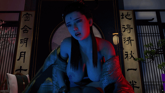 [3D/动态/VAM] fgg99:吕玲绮+二姐+唐紫尘 性感黑丝御姐女上位骑乘爆肏中出 [4.6G]-4.gif
