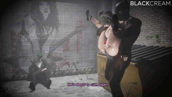 [3D/夫目前犯/NTR] BlackCream：Harley Quinn X BBC 哈莉·奎茵 性感媚黑女友在黑人蝙蝠侠的巨根下逐渐堕落 [4.4G/度盘]-3.gif