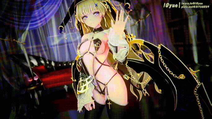 [MMD]鸣潮纯舞~黑暗修女魅魔菲比 1080p[266m]-1.gif