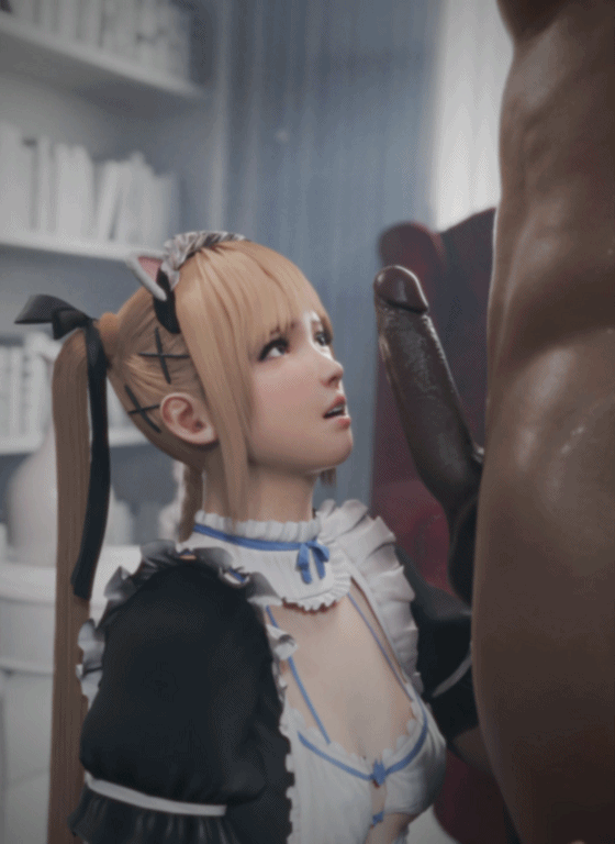 [3D/无修/CV] lewdgazer 5月新作:玛莉萝丝 性感女神女仆装口交侍奉颜射吞精 [654M/UC]-1.gif