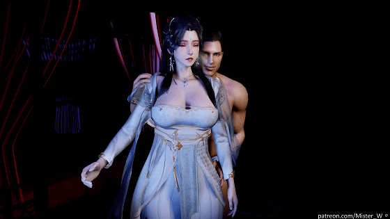 [3D/动态/VAM] Mr.W:清漪 性感古风美人深夜被采花贼侵犯中出 [677M/UC]-1.gif