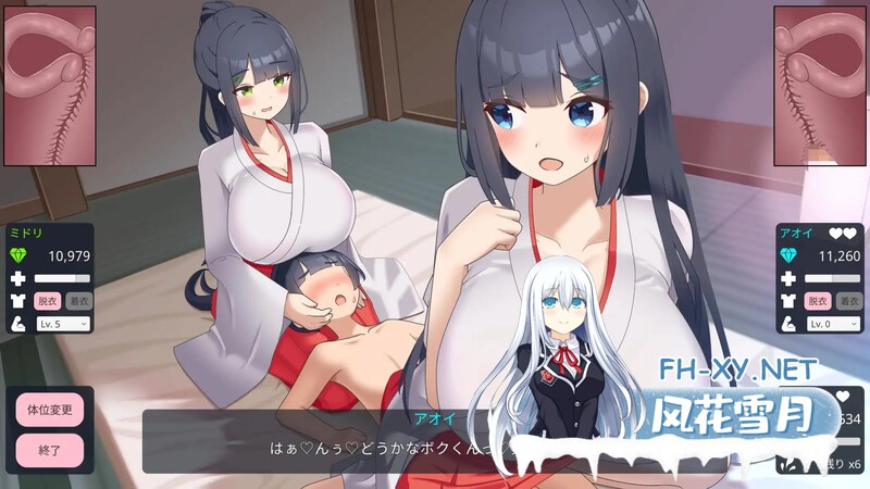 [日式SLG/更新] 正太村的淫习～与清纯双子巫女进行授孕3P的Live2D触摸SLG～ おねショタ村の淫習～お清楚双子巫女と孕ませ3P～ V2.0 机翻版 [2.30G]-2.jpg