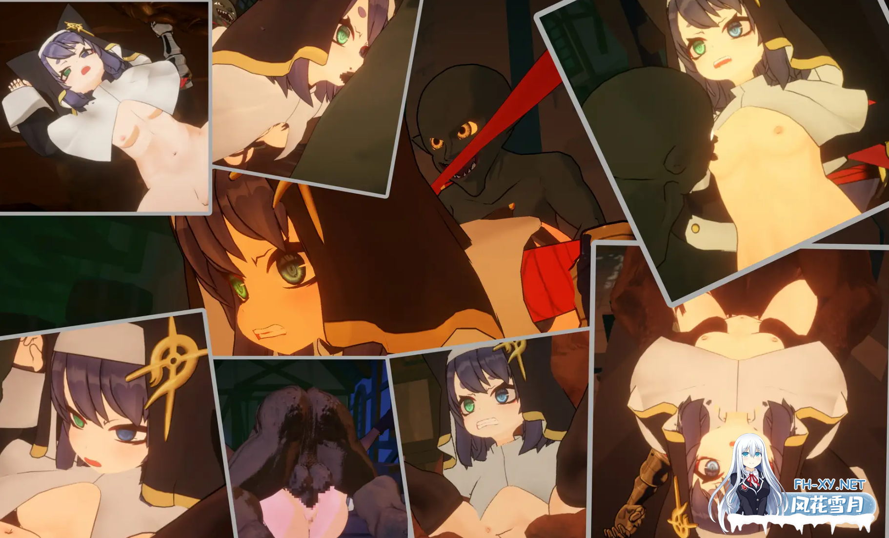 [3D/动态/谷歌机翻/雌小鬼/异种X/西瓜肚][RJ01174338/ネコノミアぷろじぇくと社团]ヴルツェルシスターズ「わっちがゴブリンみたいなザコに負ける...-1.png