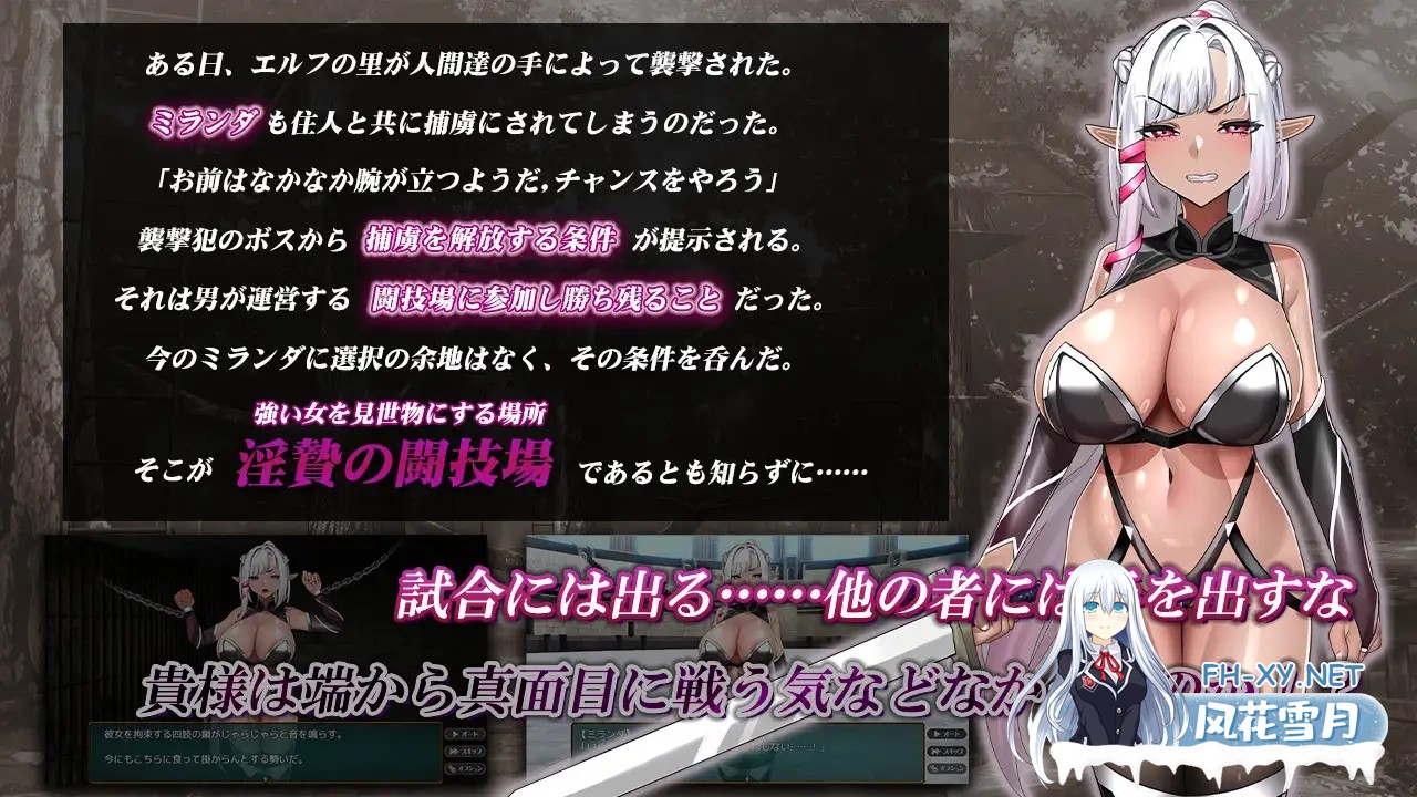 [SLG/PC/AI汉化] 淫祭[牺牲]的斗技场 -黑暗精灵剑士米兰达- 淫贄[いけにえ]の闘技場 -ダークエルフの剣士ミランダ- [348M/UC]-7.jpg