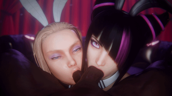 [3D/无修/CV] Lazper 6月新作:艾达王+嘉米+蛛俐+杰西卡 暗黑系哥特御姐黑色巨根双穴齐插 [960M/UC]-7.gif