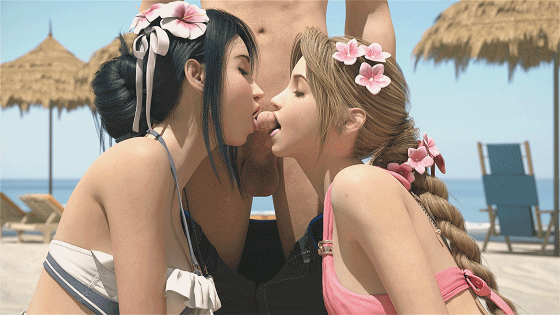 [3D]Tifa ティファ Aerith エアリス Bunny [143.2MB]-2.gif