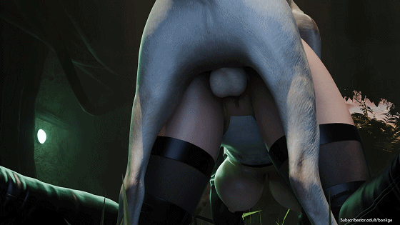 [3D/无修/CV] Bonkge 7月新作:2B+艾玛 性感御姐超巨根暴力猛冲内射溢出大量精液 [205M/UC]-6.gif