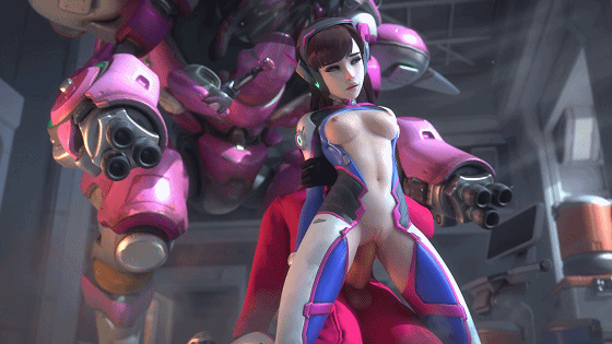 [3D/无修/CV]FraxXLR 8月新作：黑百合+D.Va [241.8MB]-1.gif