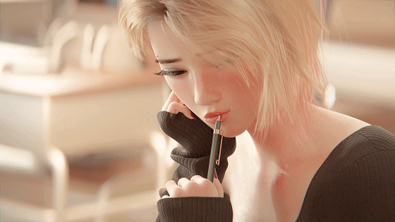 Visualoos 1月新作：Gwen Classroom 性感美少女教室内刺激中出带精上课-1.gif